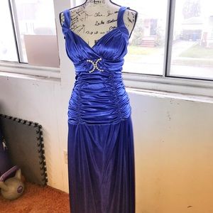 Elegant Sapphire blue evening dress